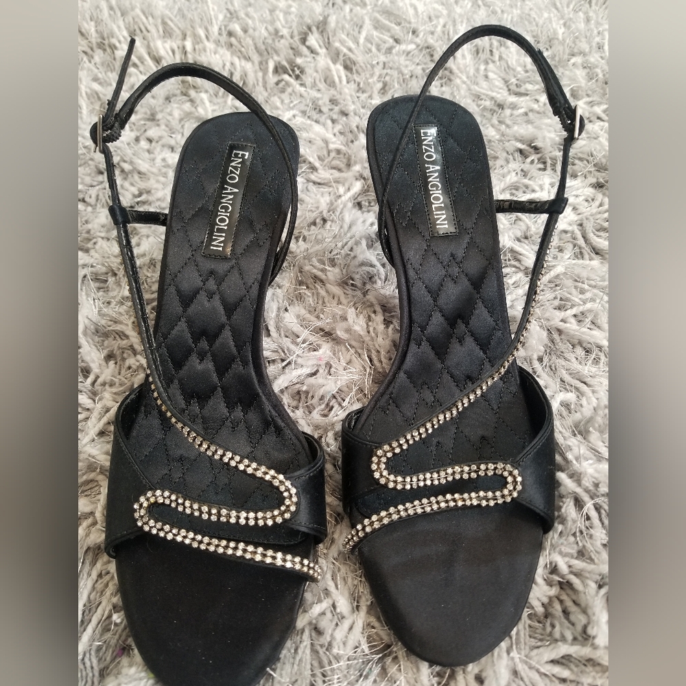 ENZO Angiolini VINTAGE black silver WOMEN Heels shoe 🙎‍♀️🥰😍